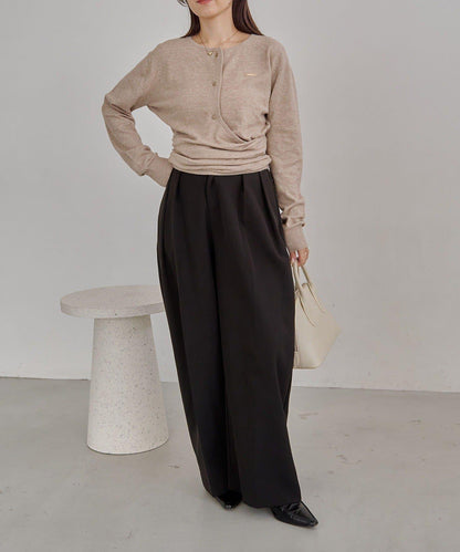 開衫風不對稱針織衫