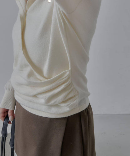 開衫風不對稱針織衫