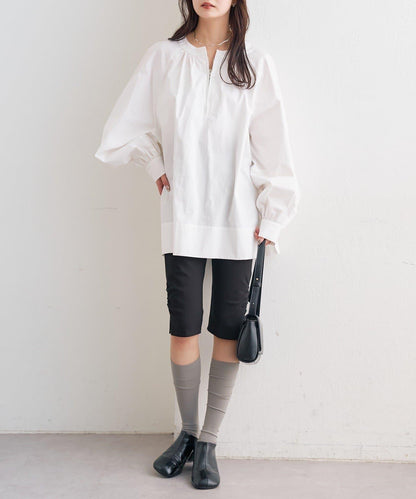 半拉鍊長款上衣