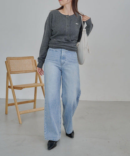 開衫風不對稱針織衫