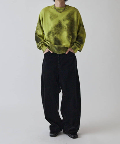 噴繪印花圓領針織衫