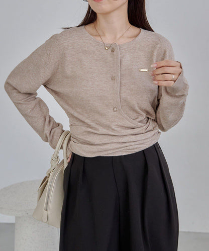 開衫風不對稱針織衫