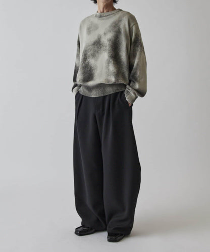 噴繪印花圓領針織衫