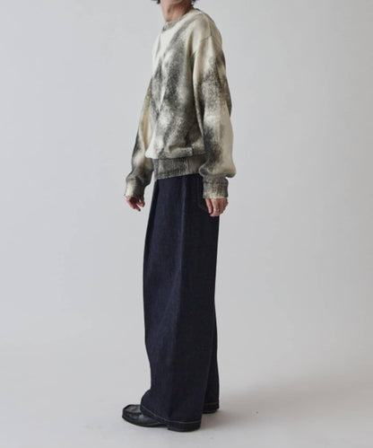 噴繪印花圓領針織衫