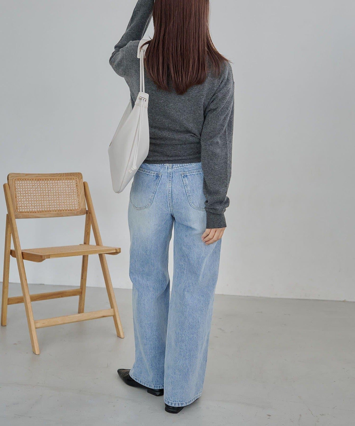 開衫風不對稱針織衫