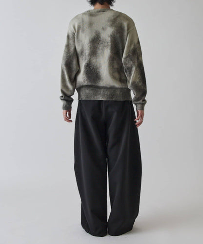 噴繪印花圓領針織衫