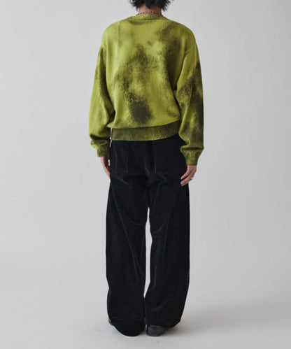 噴繪印花圓領針織衫