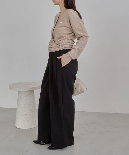 開衫風不對稱針織衫