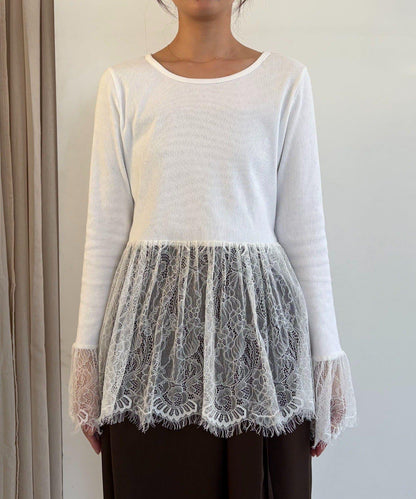 蕾絲長袖T恤