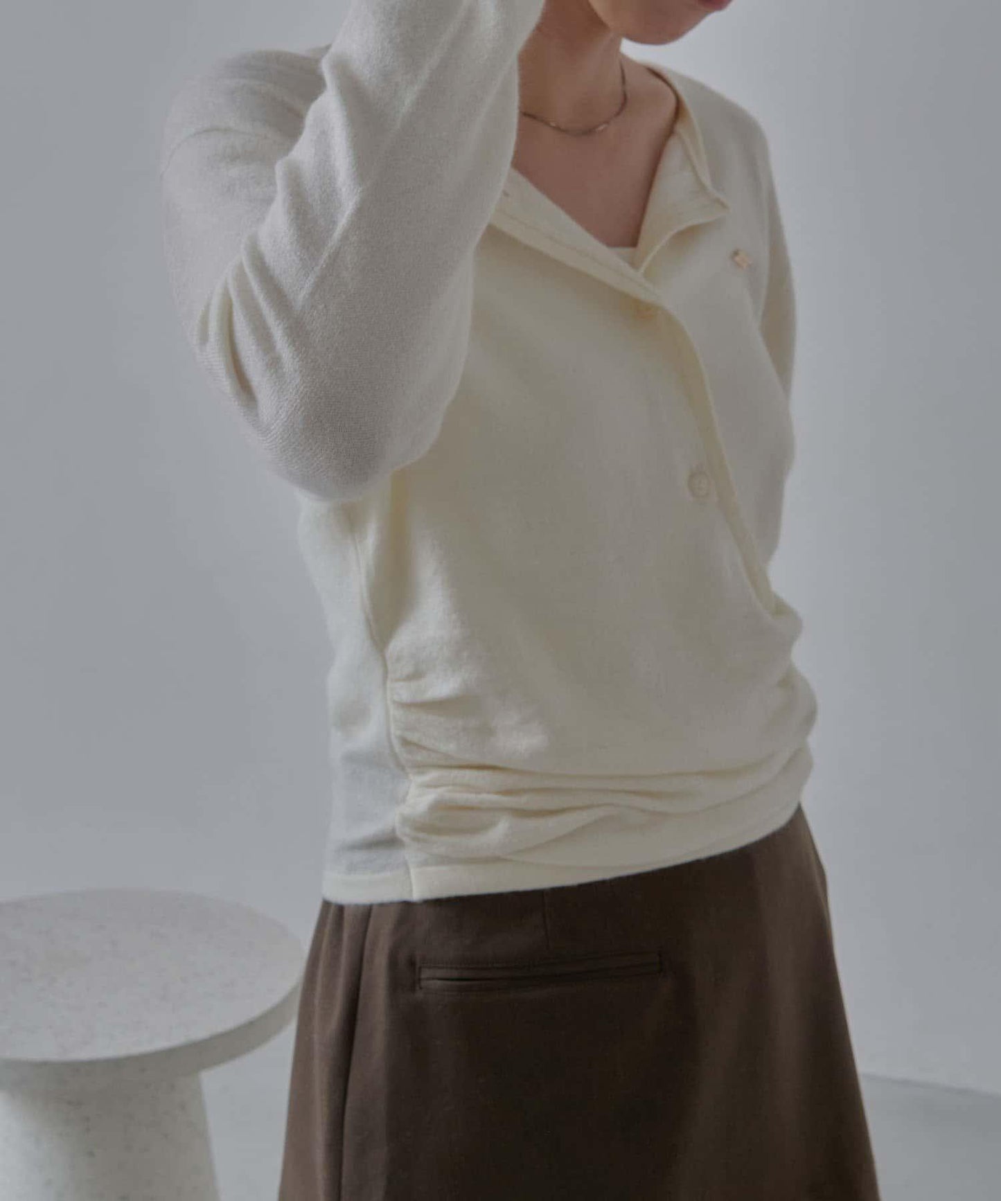 開衫風不對稱針織衫