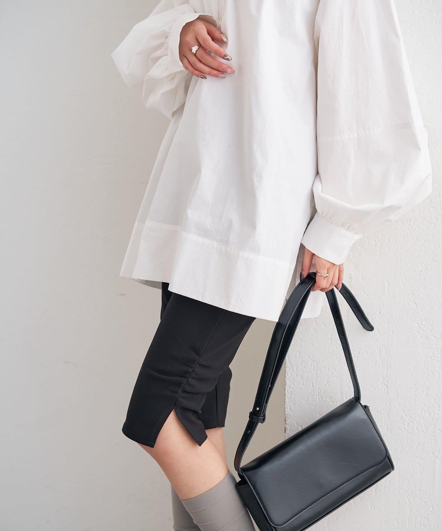 半拉鍊長款上衣