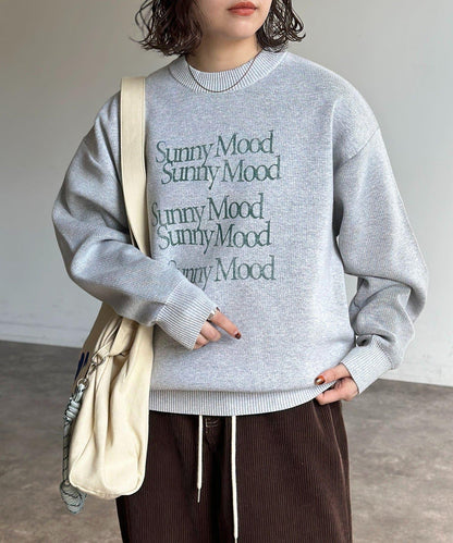 可雙面穿拼色標誌衛衣風針織衫