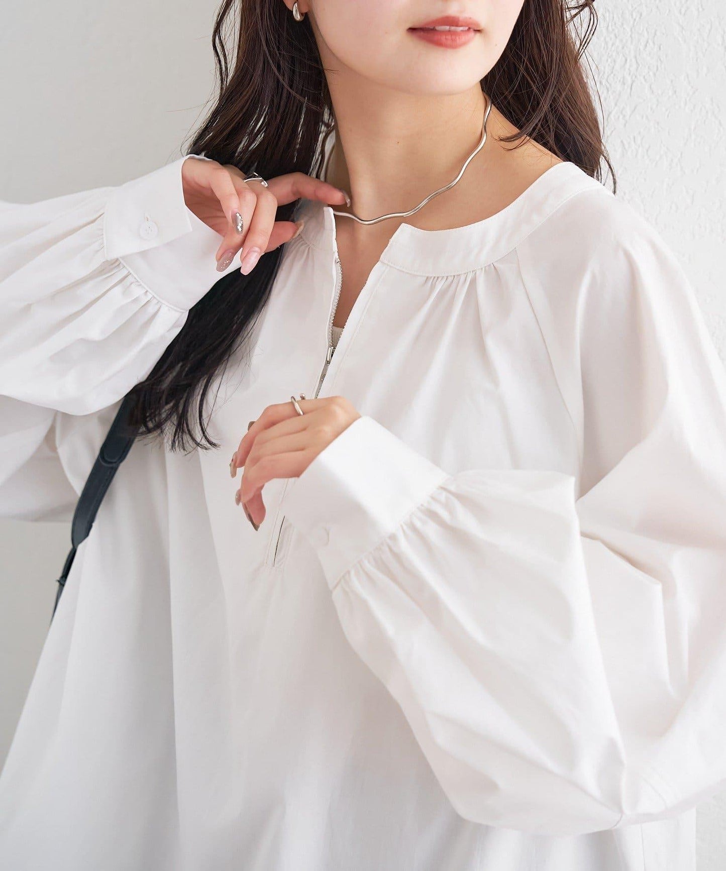 半拉鍊長款上衣