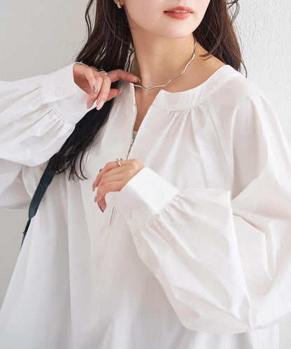 半拉鍊長款上衣