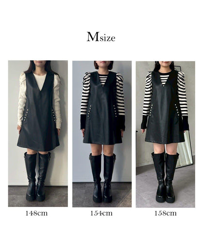 中長款仿皮馬甲