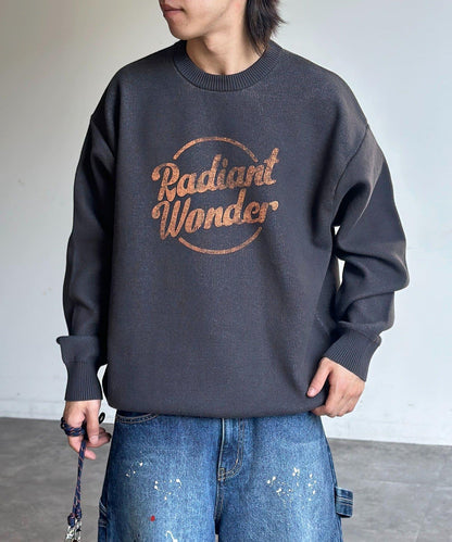 可雙面穿拼色標誌衛衣風針織衫