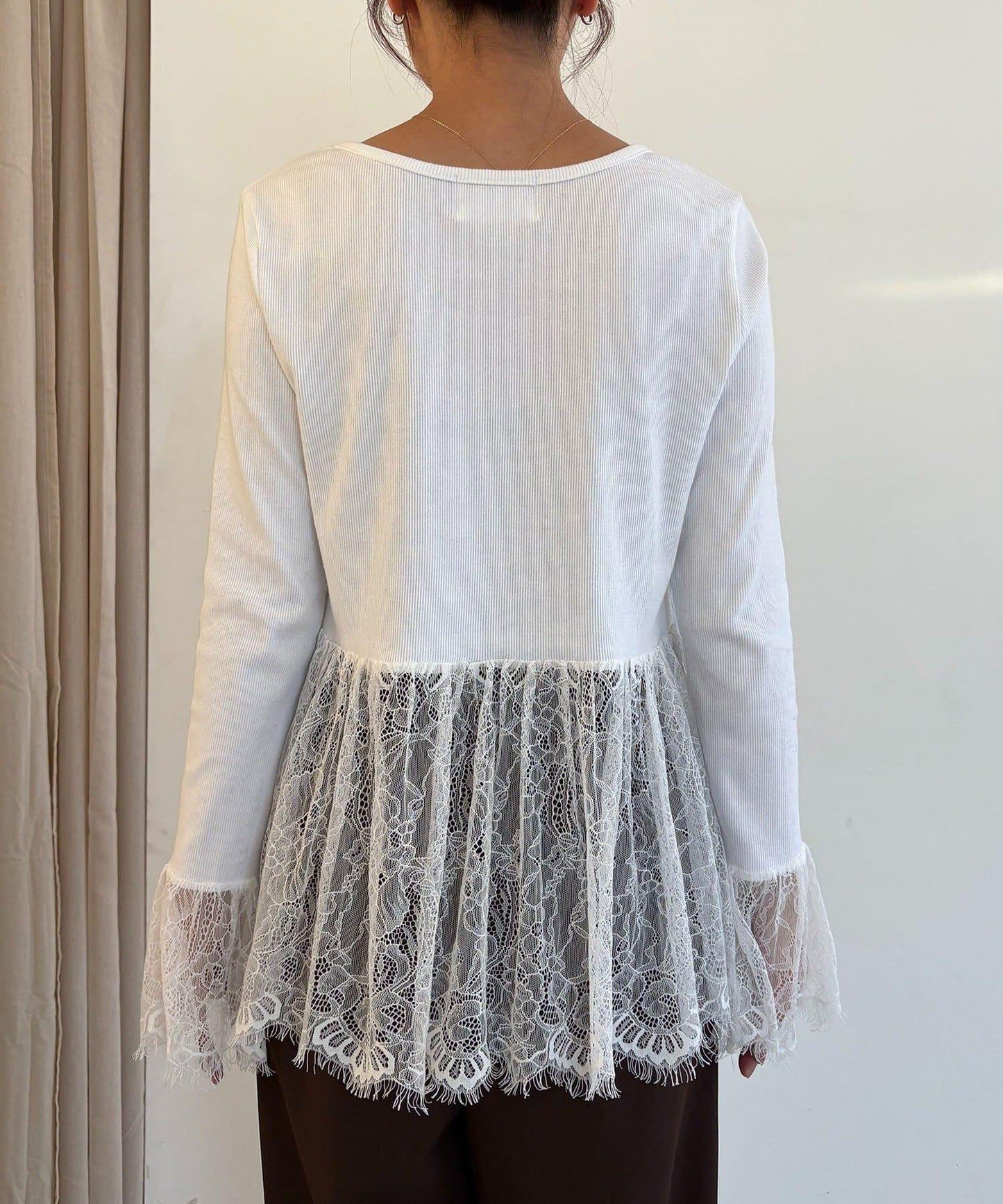 蕾絲長袖T恤