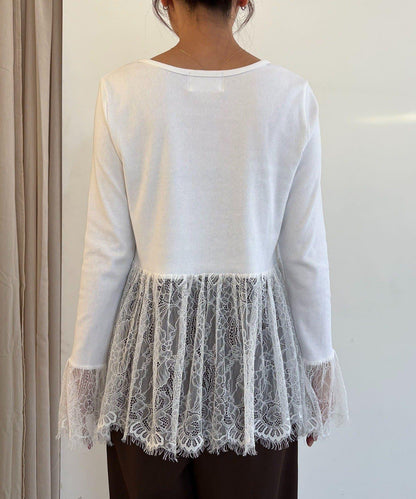 蕾絲長袖T恤