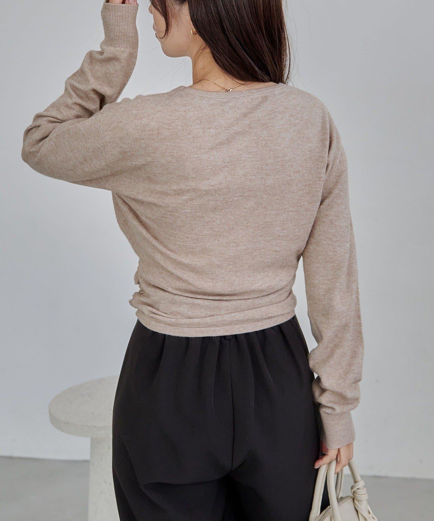 開衫風不對稱針織衫