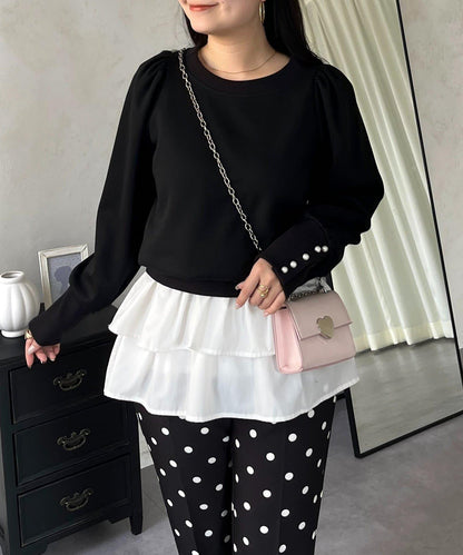 袖珍珠泡泡袖衛衣