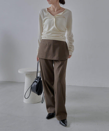 開衫風不對稱針織衫