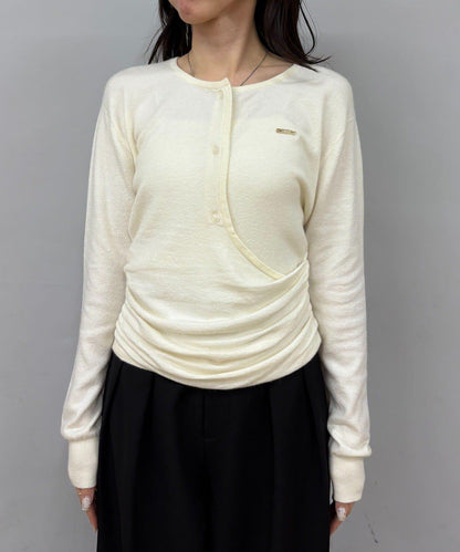 開衫風不對稱針織衫