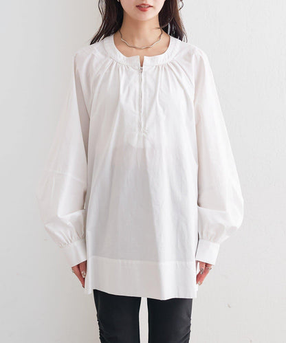 半拉鍊長款上衣