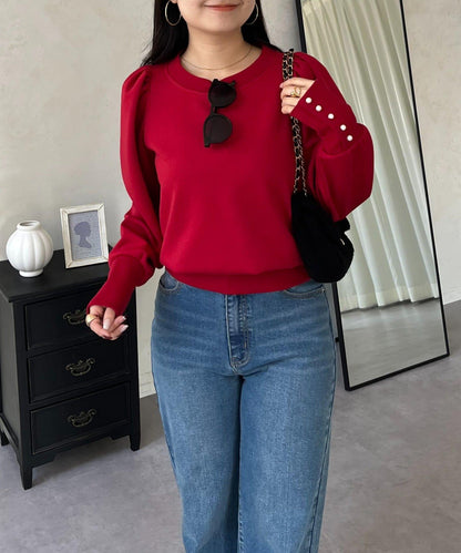 袖珍珠泡泡袖衛衣