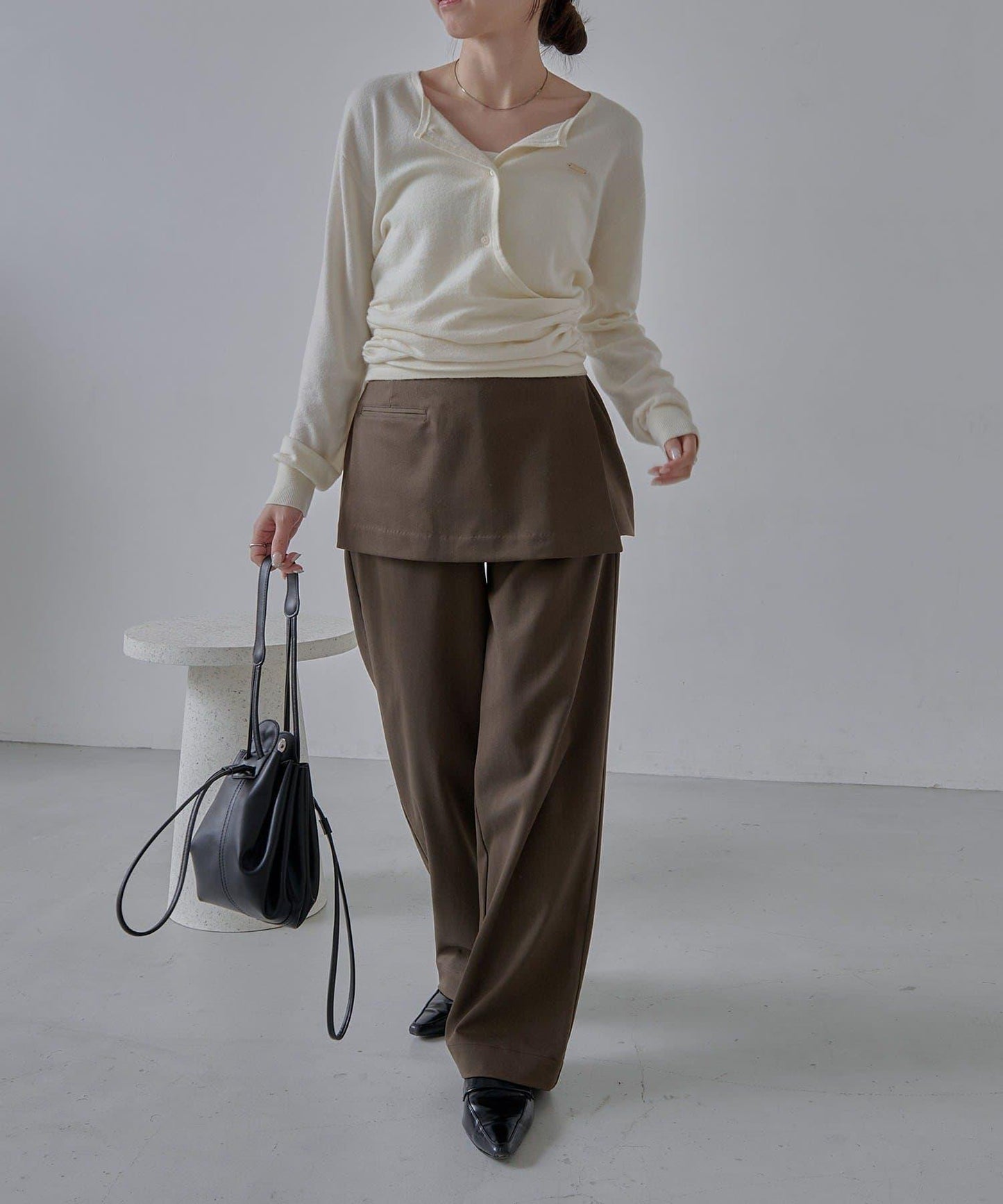 開衫風不對稱針織衫