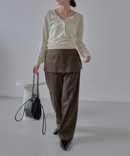 開衫風不對稱針織衫