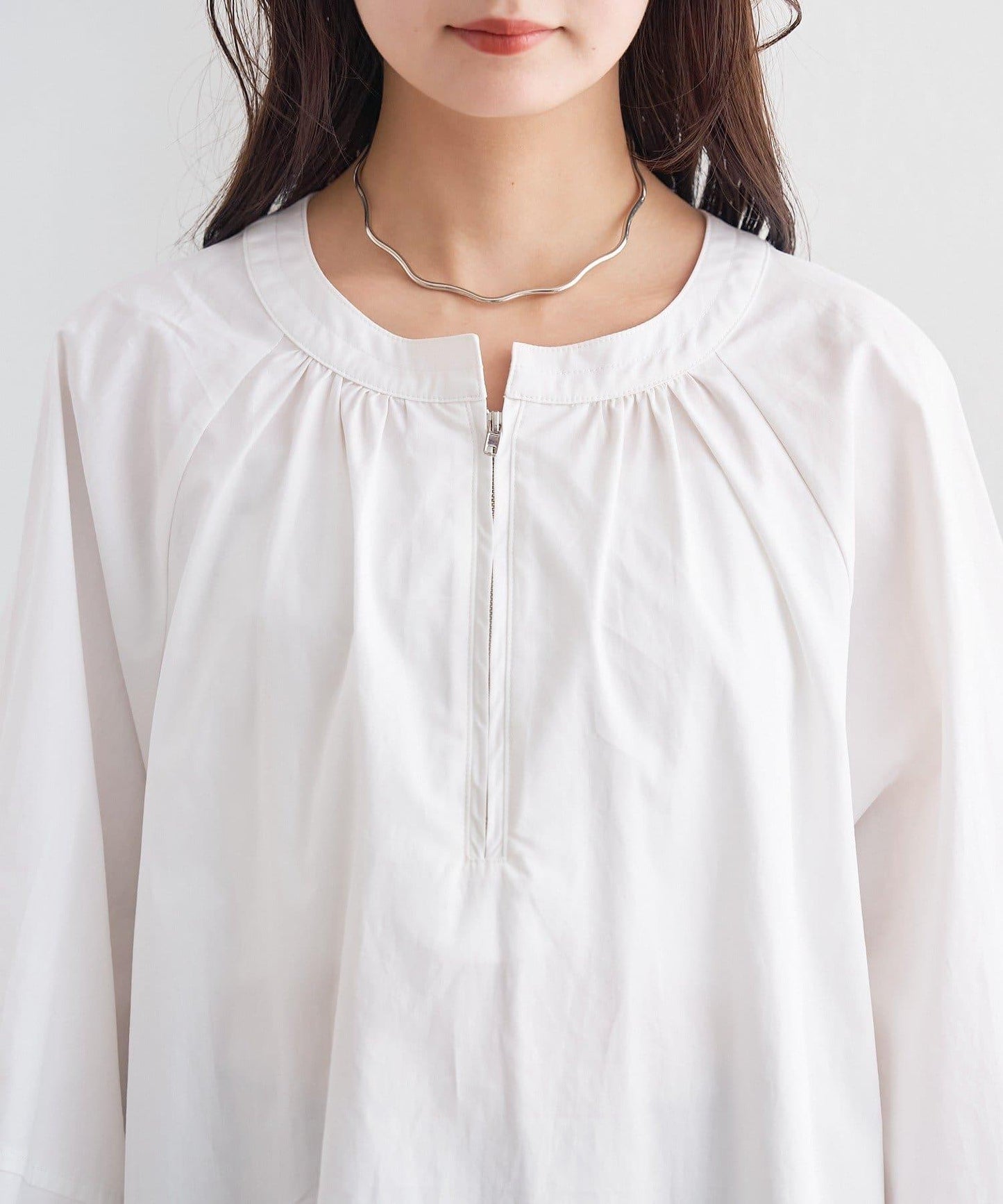 半拉鍊長款上衣