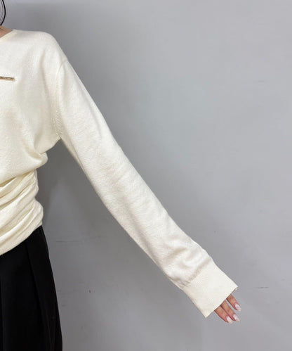 開衫風不對稱針織衫