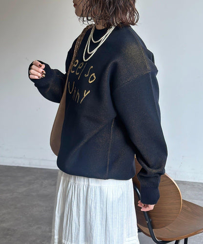 可雙面穿拼色標誌衛衣風針織衫