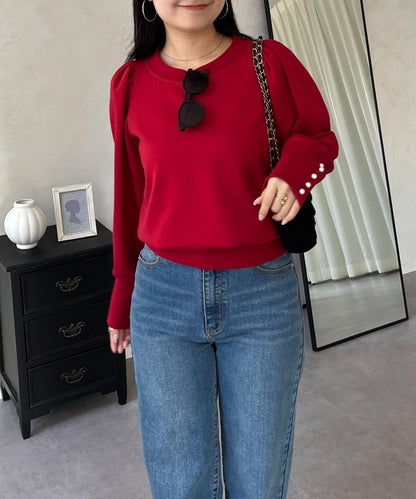 袖珍珠泡泡袖衛衣