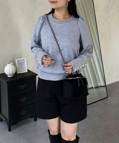 袖珍珠泡泡袖衛衣