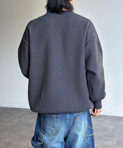 可雙面穿拼色標誌衛衣風針織衫