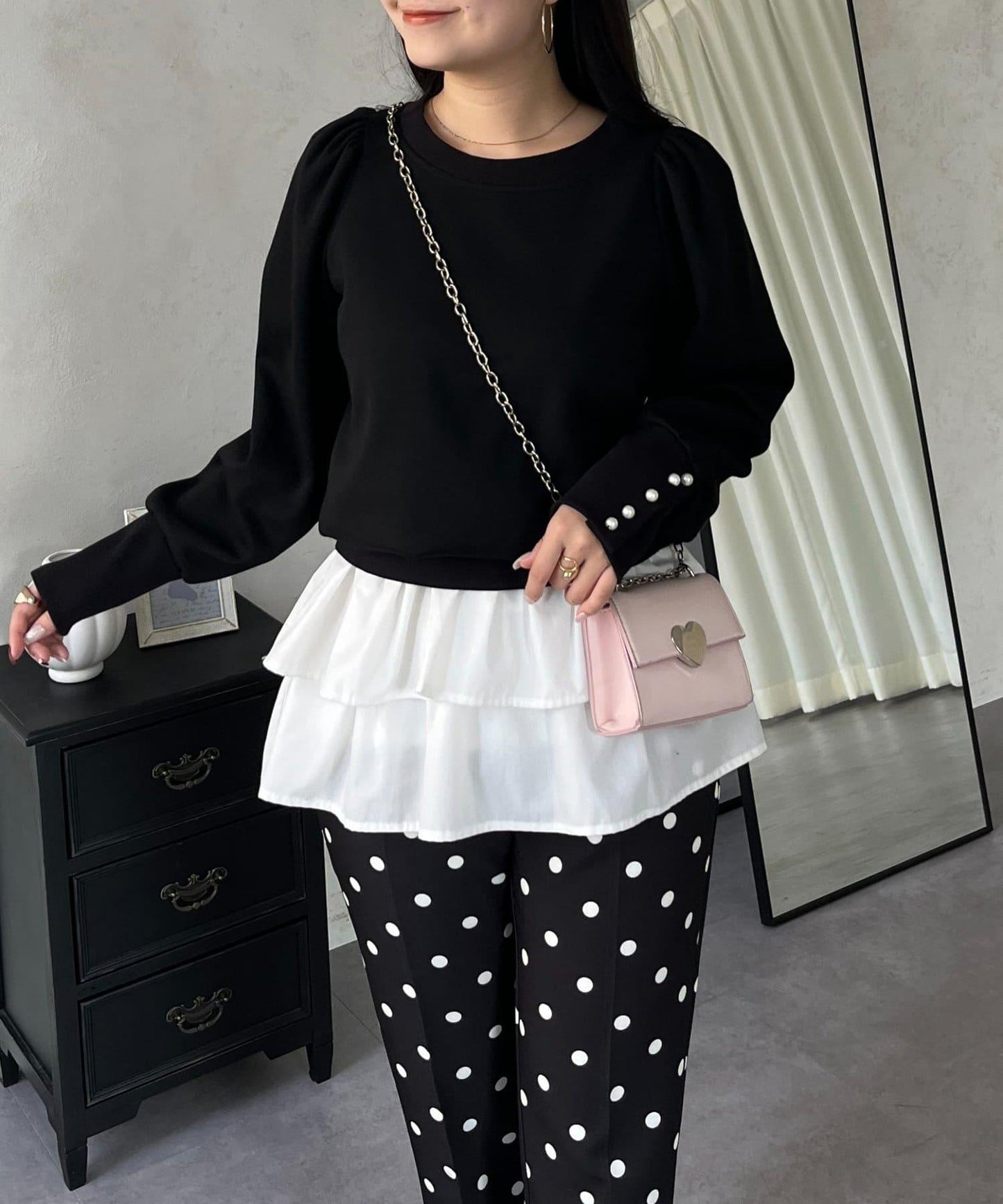 袖珍珠泡泡袖衛衣