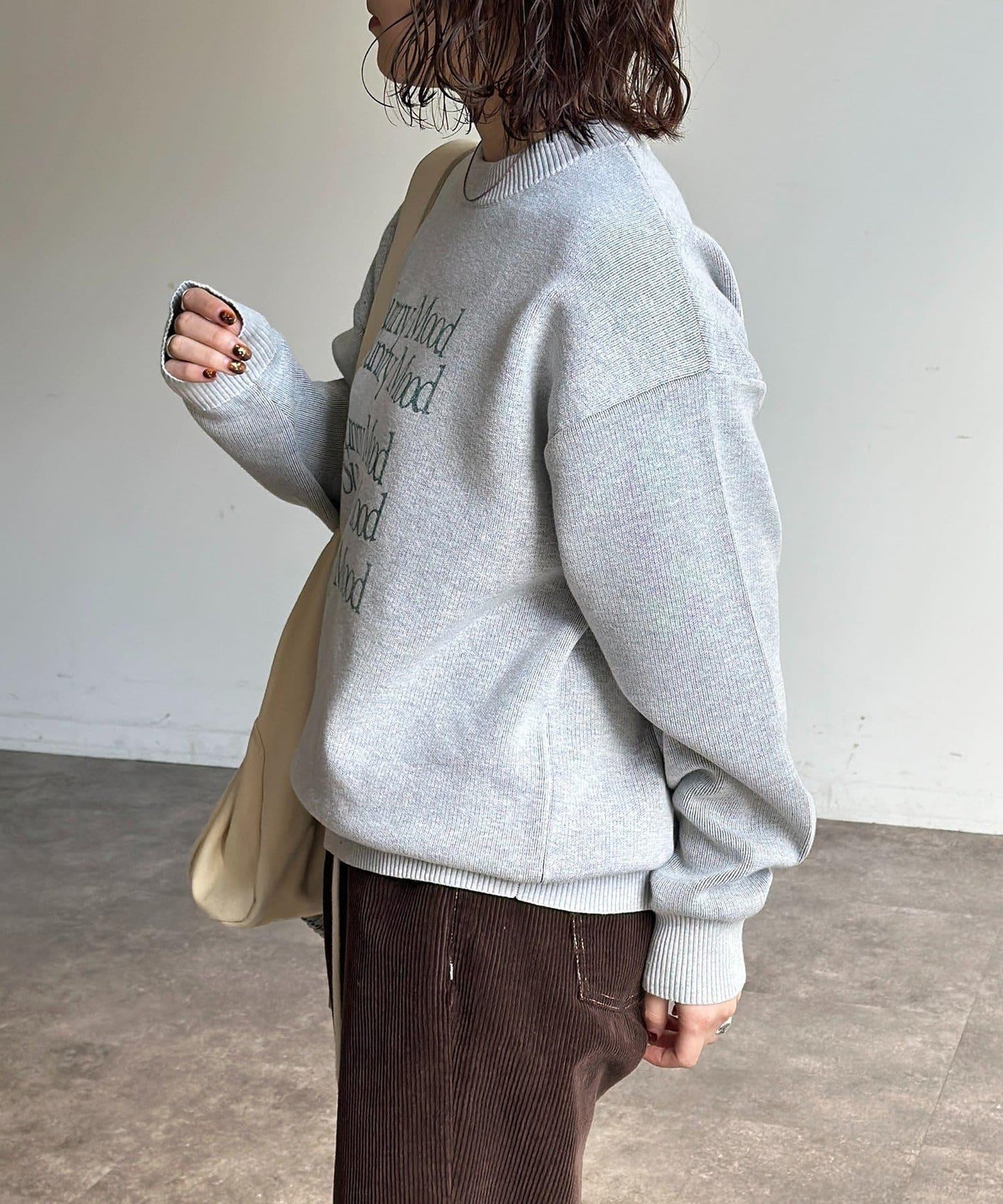 可雙面穿拼色標誌衛衣風針織衫