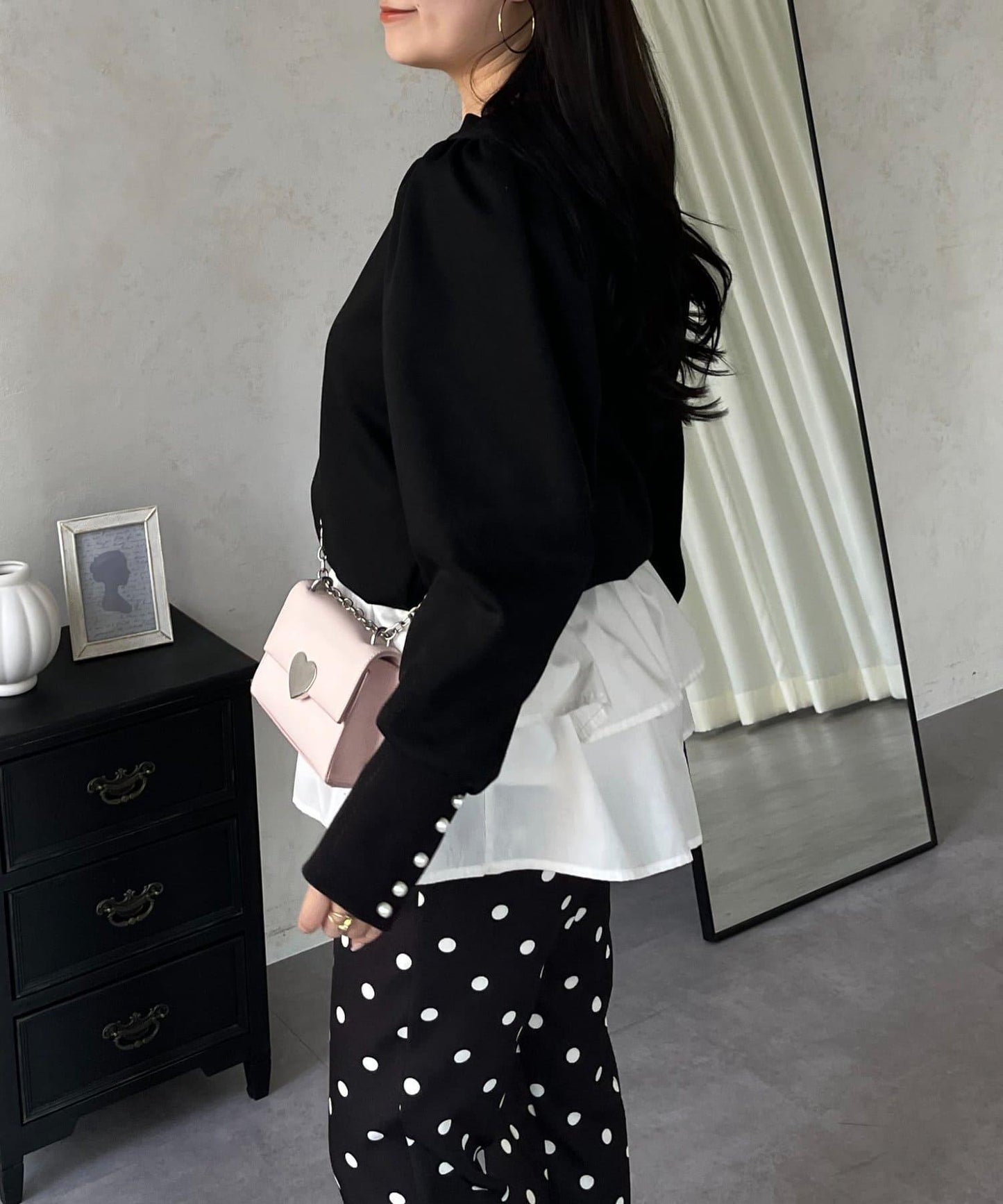 袖珍珠泡泡袖衛衣