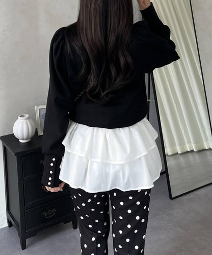 袖珍珠泡泡袖衛衣