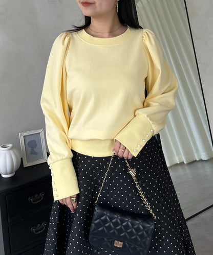 袖珍珠泡泡袖衛衣