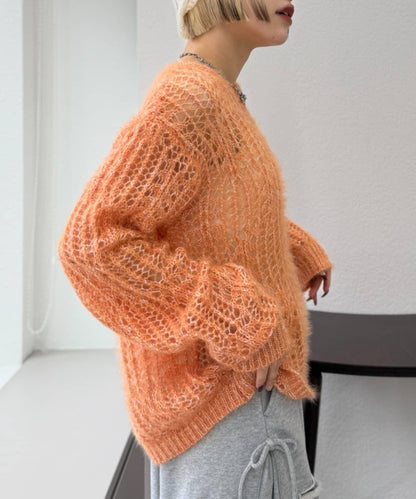 【w closet】透視亮絲針織衫