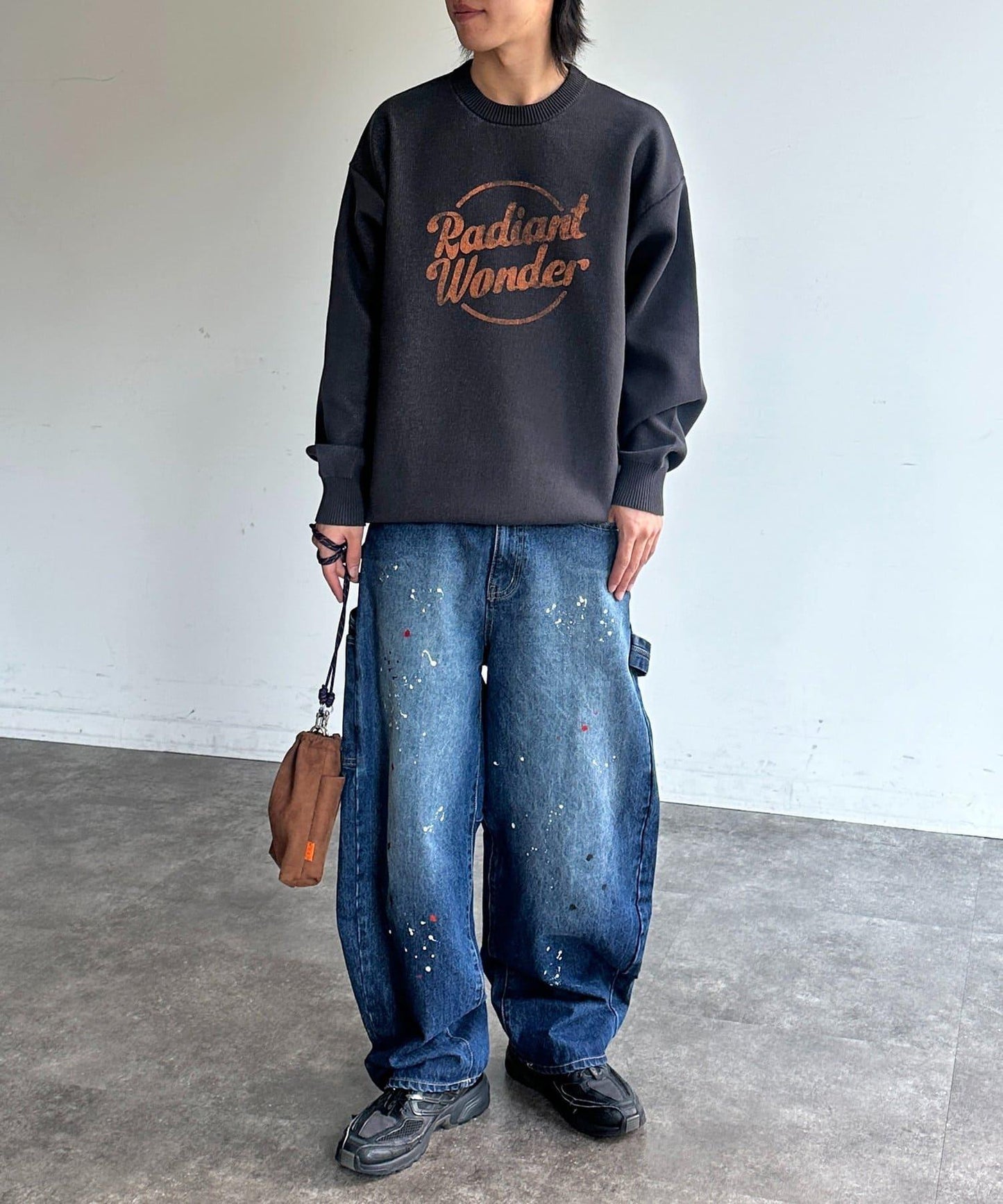 可雙面穿拼色標誌衛衣風針織衫