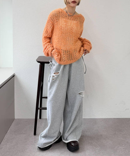 【w closet】透視亮絲針織衫