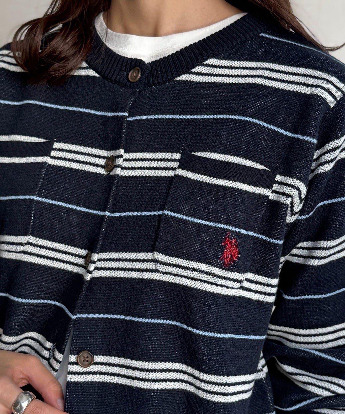 【U.S. POLO ASSN.】休閒風帶口袋開衫