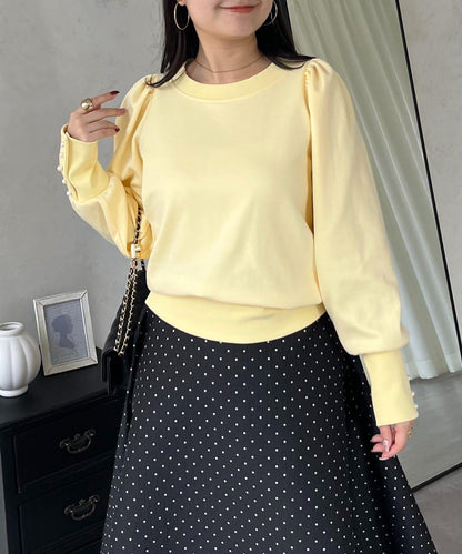 袖珍珠泡泡袖衛衣