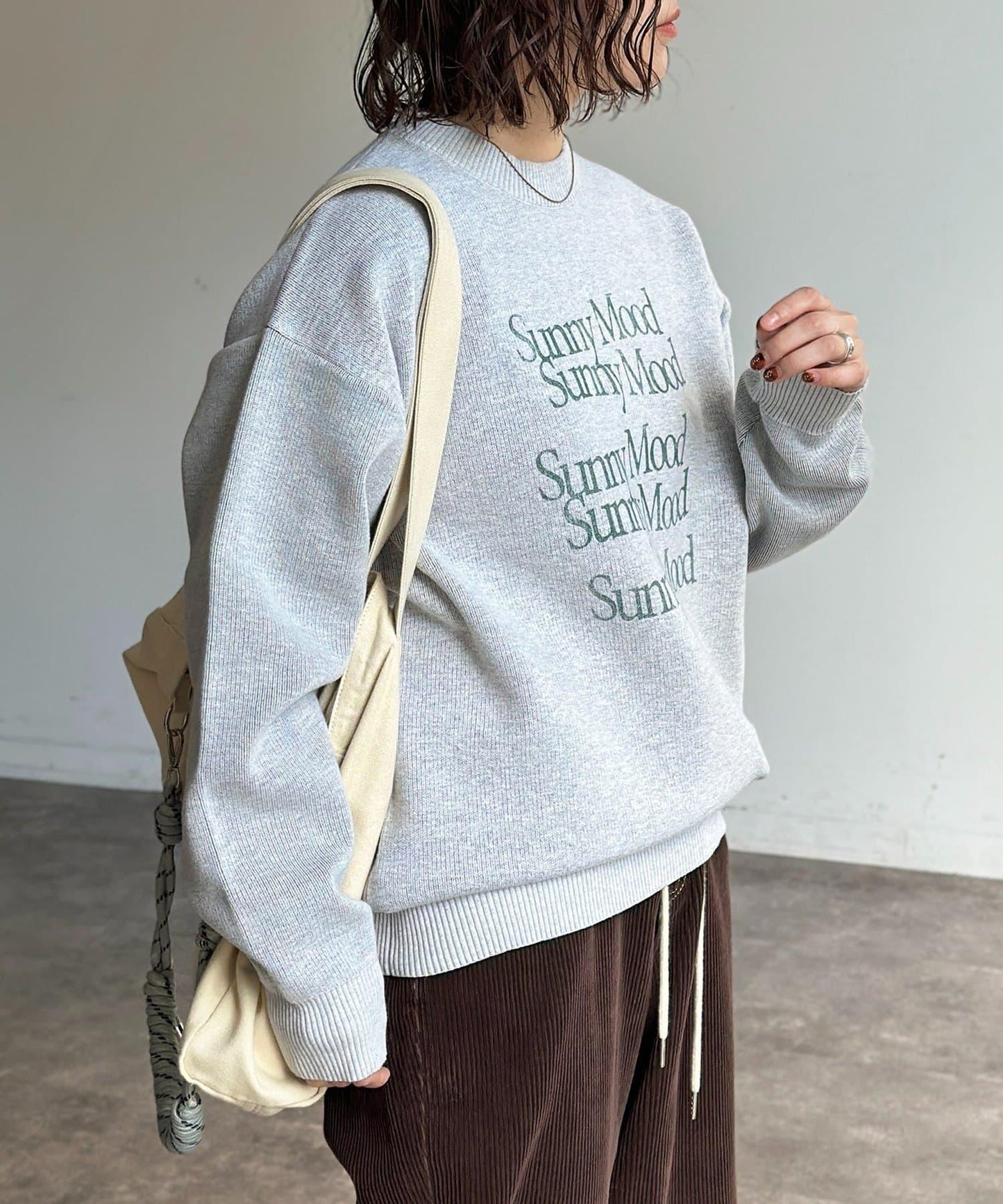 可雙面穿拼色標誌衛衣風針織衫