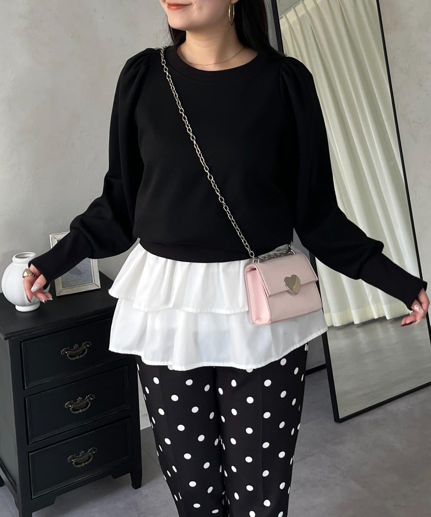 袖珍珠泡泡袖衛衣