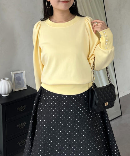 袖珍珠泡泡袖衛衣