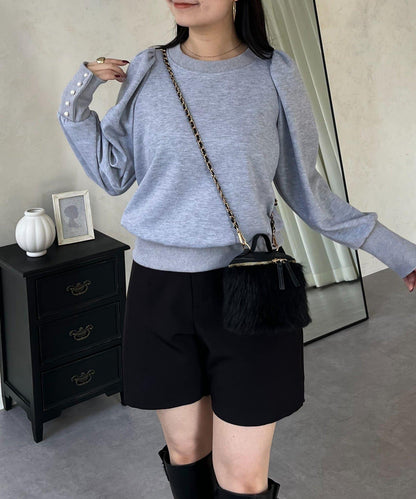 袖珍珠泡泡袖衛衣